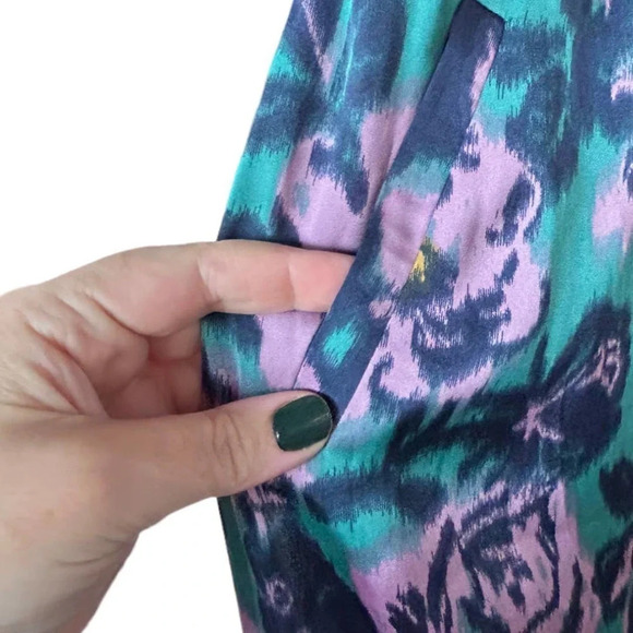 Max and Cleo Women's Teal & Purple Strapless Gown Size 4 With Pockets - Picture 6 of 6